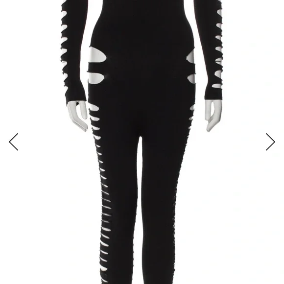 Saint Laurent Black Cut-Out Jumpsuit New edgy